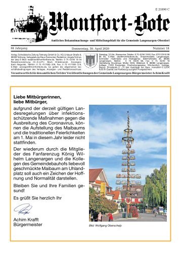Montfort-Bote 30.04.2020
