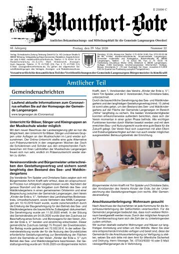 Montfort-Bote 29.05.2020