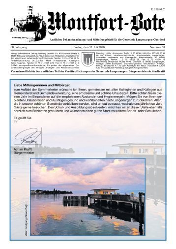 Montfort-Bote 31.07.2020