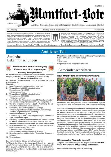 Montfort-Bote 18.09.2020