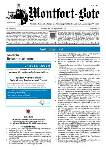 Montfort-Bote 25.09.2020