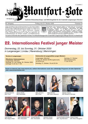 Montfort-Bote 23.10.2020