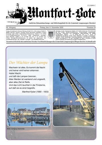 Montfort-Bote 11.12.2020