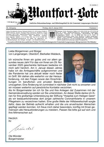 Montfort-Bote 08.01.2021