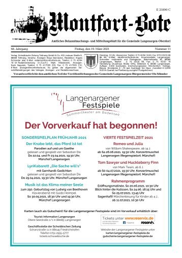 Montfort-Bote 19.03.2021