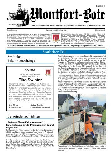 Montfort-Bote 26.03.2021