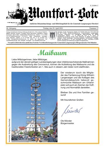Montfort-Bote 30.04.2021