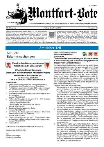Montfort-Bote 07.05.2021