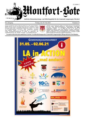 Montfort-Bote 28.05.2021