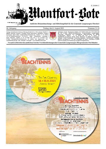 Montfort-Bote 06.08.2021