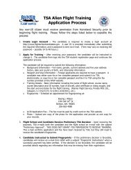 TSA Alien Flight Training Application Process - Seattle Flight ...