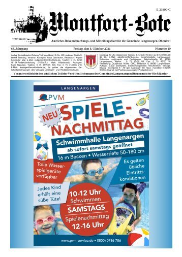 Montfort-Bote 08.10.2021