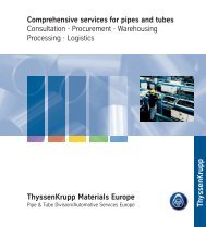 ThyssenKrupp Materials Europe Th yssenK rupp Comprehensive ...