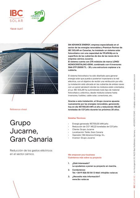 SM ADVANCE ENERGY, Grupo Jucarne, Gran Canaria