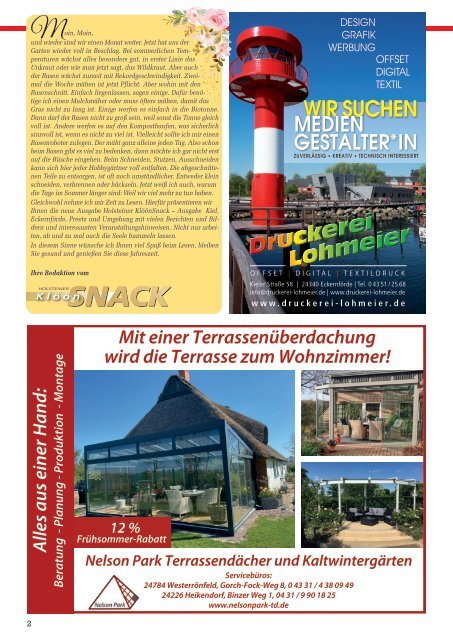 Holsteiner KlöönSNACK - Ausgabe Kiel / Eckernförde - Juni 2022