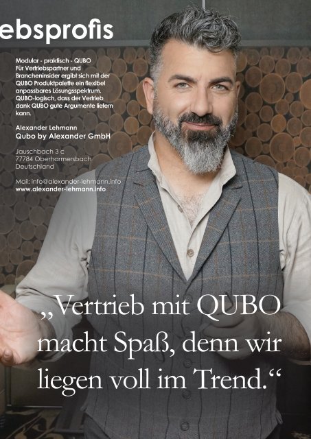 Alexander Lehmann QUBO by alexander GmbH - Orhideal Unternehmer des Monats Juli 2022 