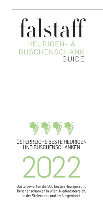 HEURIGEN- & BUSCHENSCHANK GUIDE 2022