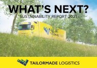 Tailormade Logistics Sustainability Report 2021
