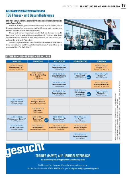 TSG Reutlingen Report II 2022