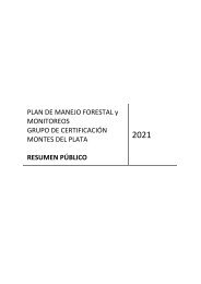 Plan de Manejo Forestal del Grupo de Certificación 2021