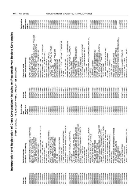 Government Gazette Staatskoerant REPUBLIC OF ... - ("CIPC")is