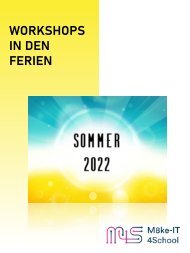 Sommerferien-Workshops