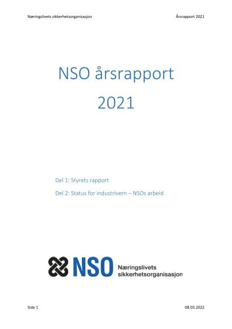 NSO årsrapport 2021