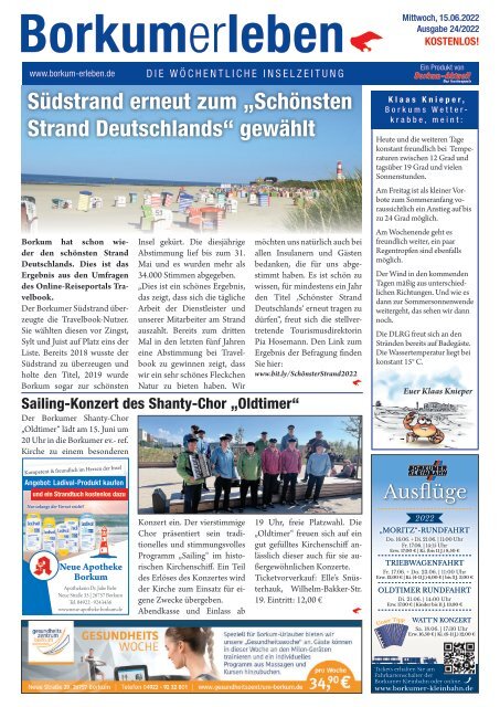 15.06.2022 / Borkumerleben - Die wöchentliche Inselzeitung
