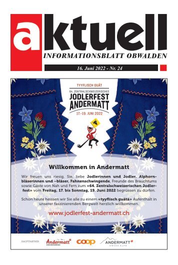 Aktuell Obwalden | KW24 | 16. Juni 2022