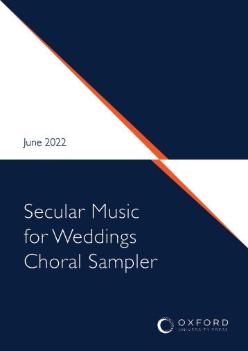 Secular Music for Weddings Choral Sampler