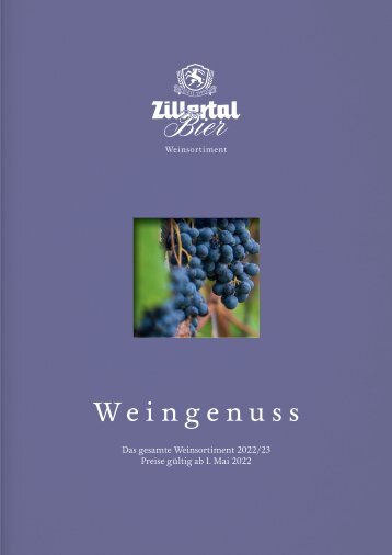 Zillertal Bier Weingenuss 22/23 ohne Preise 