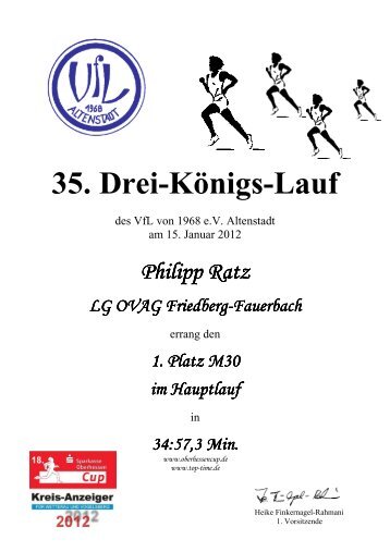 35. Drei-Königs-Lauf - Oberhessen Cup