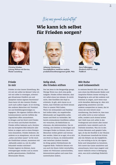 Kreuzschwestern Magazin 1/2022