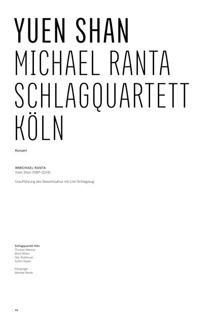 Festivalkatalog der Ruhrtriennale 2022