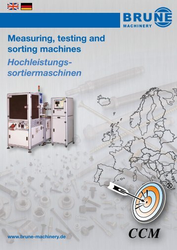 BRUNE MACHINERY Hochleistungssortiermaschinen - Measuring, testing and sorting machines - Stand: 06-22