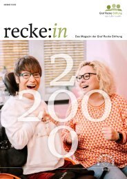 recke:in - Das Magazin der Graf Recke Stiftung Ausgabe 2/2022