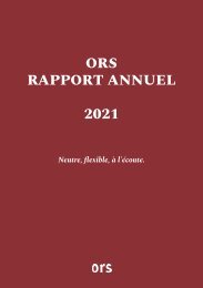 ORS Rapport Annuel 2021