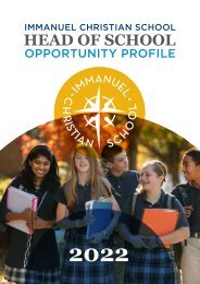Immanuel Christian Head of School Oppty Profile