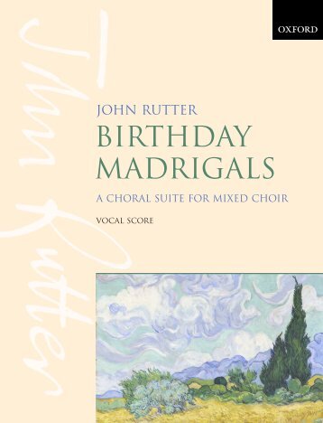 John Rutter Birthday Madrigals