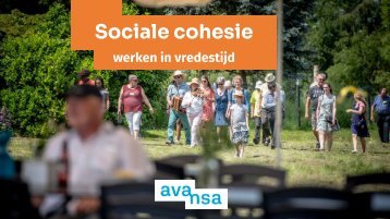Sociale cohesie, werken in vredestijd