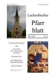Lackenbacher Pfarr blatt