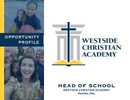 Westside Christian Academy Head of School Oppty Profile