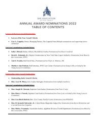 2022 Annual Award Nominations