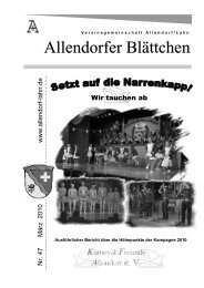 Allendorfer Blättchen 47 - März 2010 - Allendorf ad Lahn