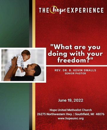 June 19, 2022 Bulletin - Fathers Day - Juneteenth