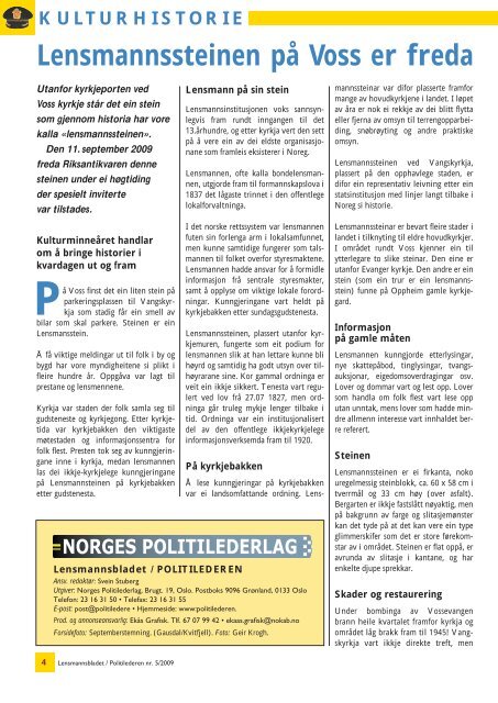 Lensmannsbladet / Politilederen nr. 5/2009 - Norges Politilederlag