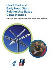 Head Start and Early Head Start Relationship-Based Competencies