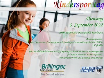 TSG Reutlingen Volleyball Kindersporttag 06 09 2022