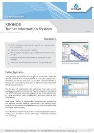 KRONOS Tunnel Information System - GeoData Andina
