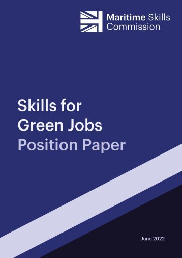 Maritime Skills Commission - Skills for Green Jobs Position Paper - June 2022